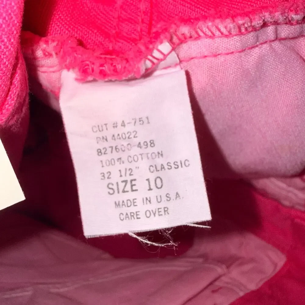 Moda Int'l The London Jean Hot Pink Straight Leg Denim Jeans Women's Size 10 NWT